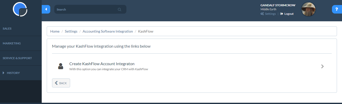 Create Kashflow integration 